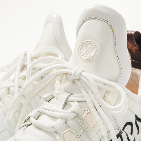 Louis Vuitton Archlight White & Black Signature Chunky Sneakers - Picture 7 of 14